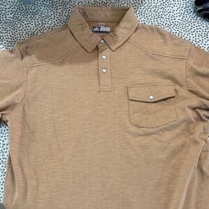 Classic Tan Polo Shirt with Pocket